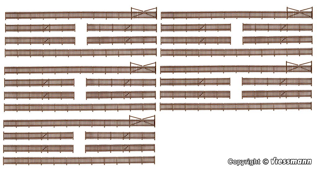 Kibri 36661 - Z Fence with Gates