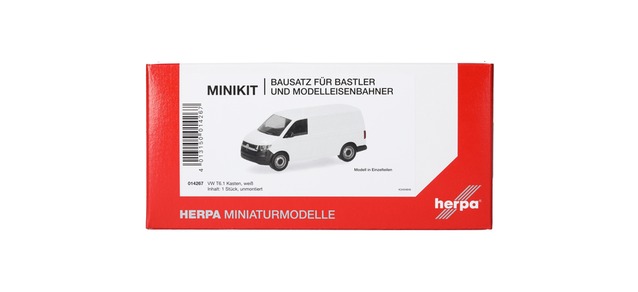 Herpa 014267 - MiniKit VW T6.1 Box, white (1 piece)