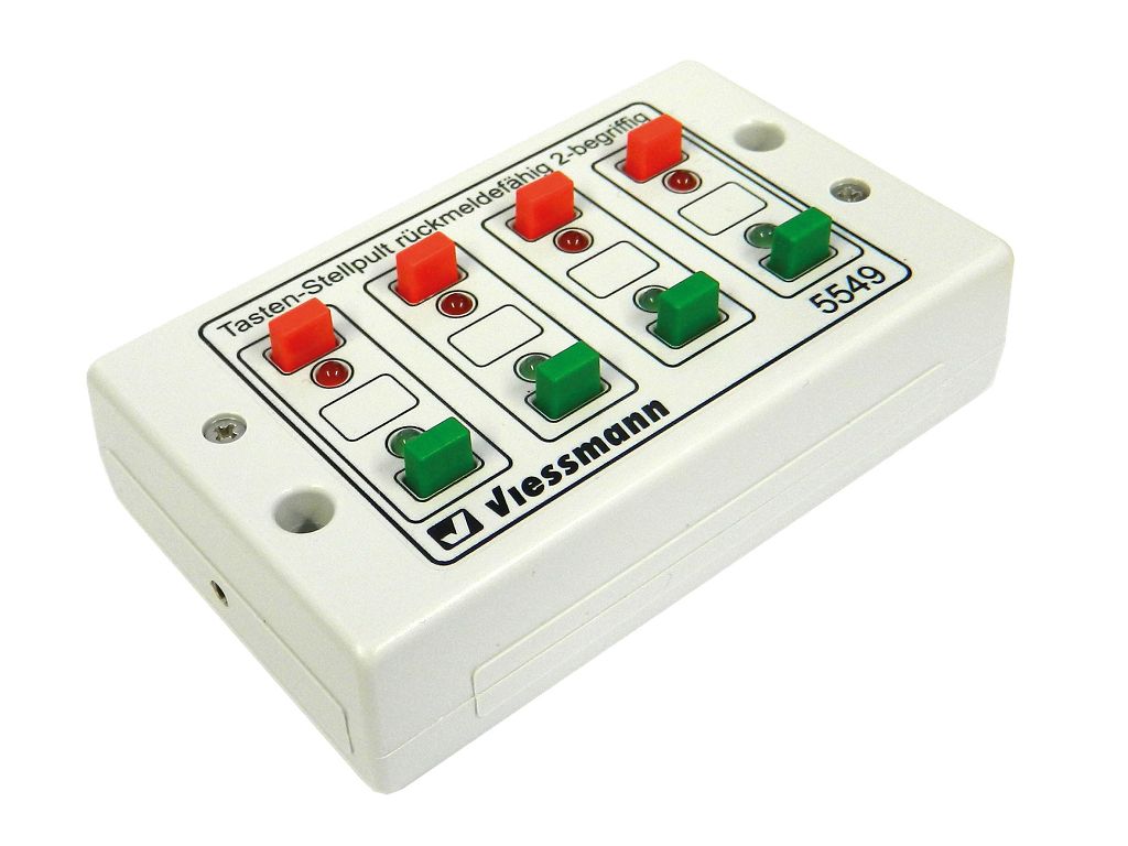 Viessmann 5549 - Universal push-button control panel, feedback capable, 2-aspect