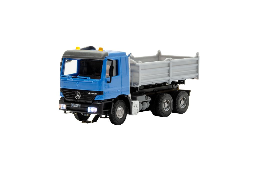 Viessmann 8010 - H0 MB ACTROS 3-axle tipper truck with rotating beacons, basic, functional model