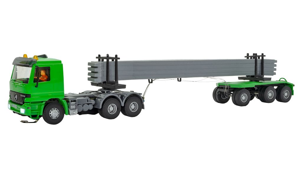 Viessmann 8032 - H0 MB ACTROS 3-axle tractor unit with concrete parts and rotating beacons, basic, functional model