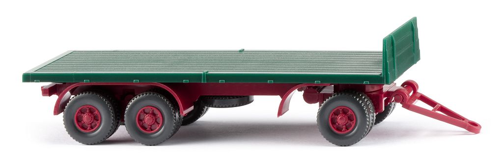 WIKING 044702 - Flatbed Trailer - Moss Green