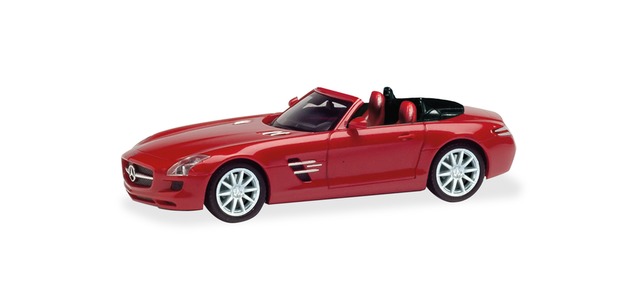 Herpa 024853-002 - Mercedes-Benz SLS AMG Roadster, fire opal