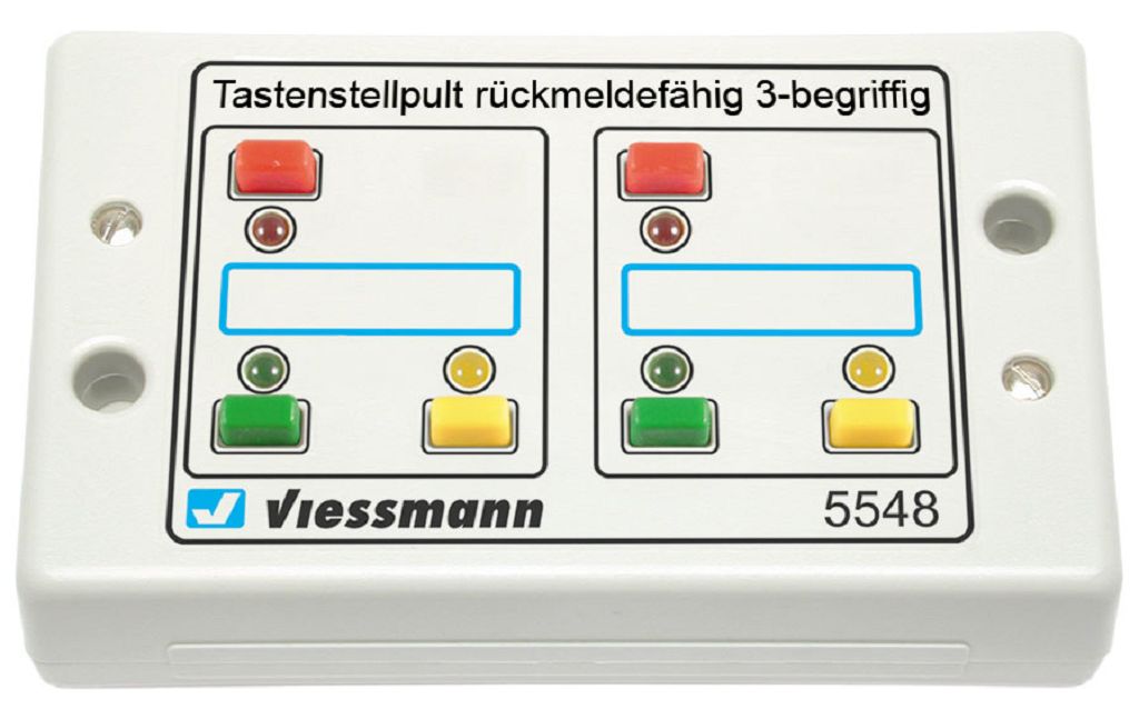 Viessmann 5548 - Push-button control panel, feedback capable, 3-aspect