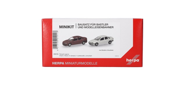 Herpa 014113 - MiniKit Renault Laguna Siena Red and Arctic White, 2 pieces