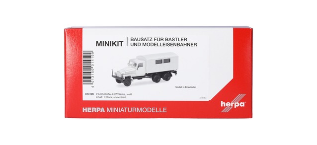Herpa 014199 - MiniKit IFA G5 Box Truck with Windows, 3-axle, white