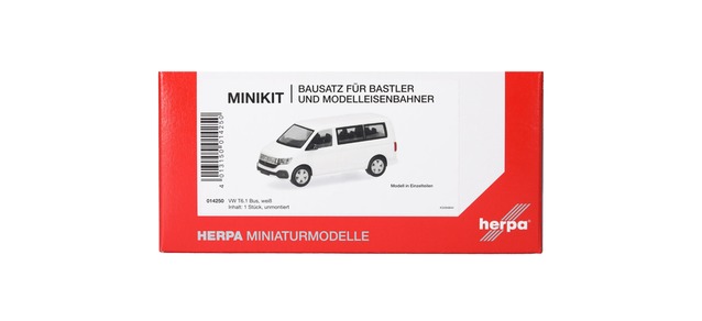 Herpa 014250 - MiniKit VW T6.1 Bus, white (1 piece)