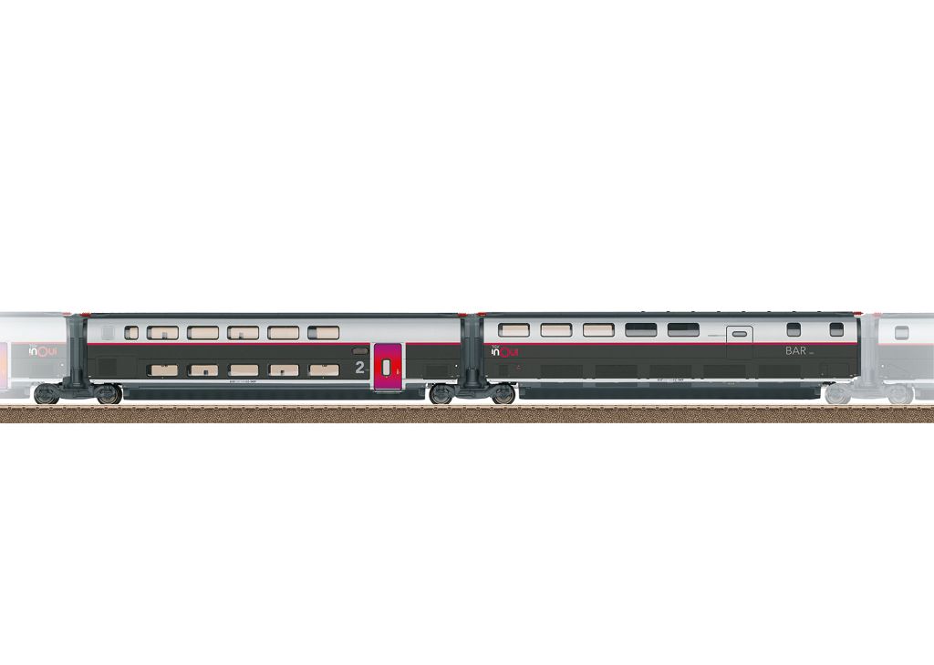 Trix T23189 - Add-on car set 3 for the TGV INOUI