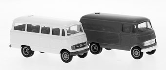 Brekina BRE10212 - Mercedes assortment for building one MB L 319 box MB O 319 bus, 1960, 1:87