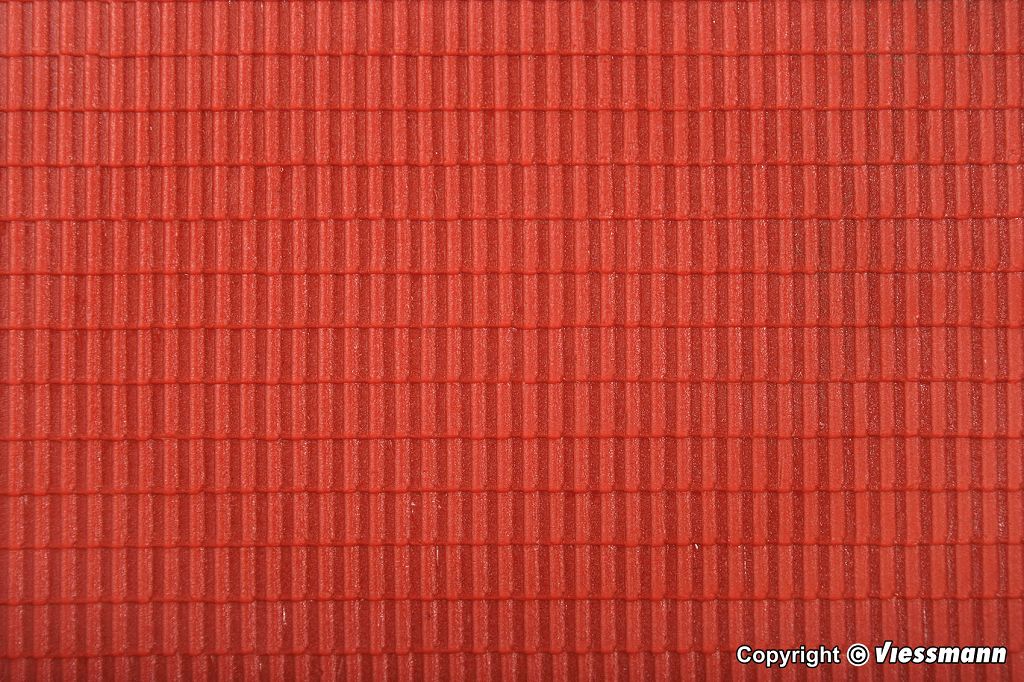 Kibri 34142 - H0 pan roof panel with ridge tiles, L approx. 20 x W 12 cm