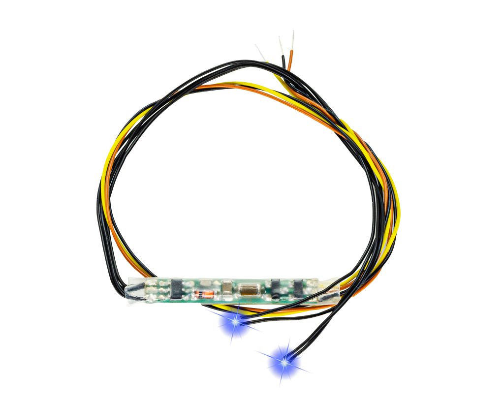 Viessmann 5271 - Mini-LED blue for vehicles, 2 pieces with micro flashing electronics