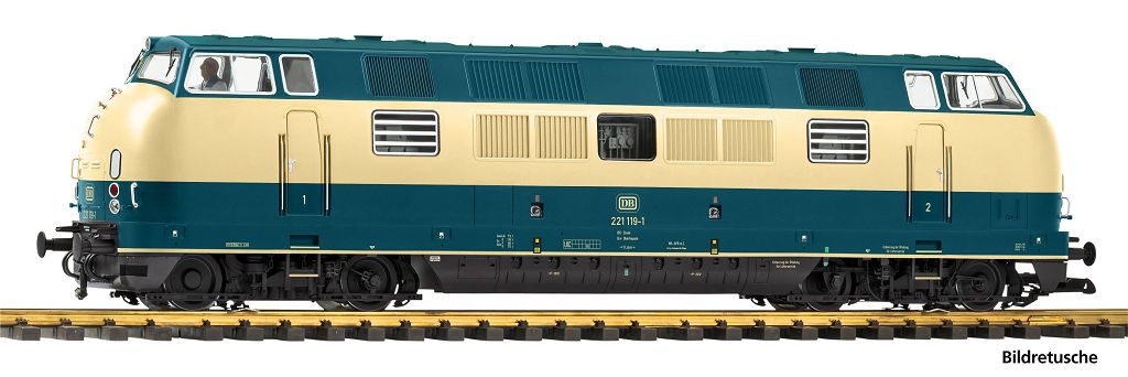 PIKO 37462 - G-Diesel locomotive BR 221 blue beige DB IV