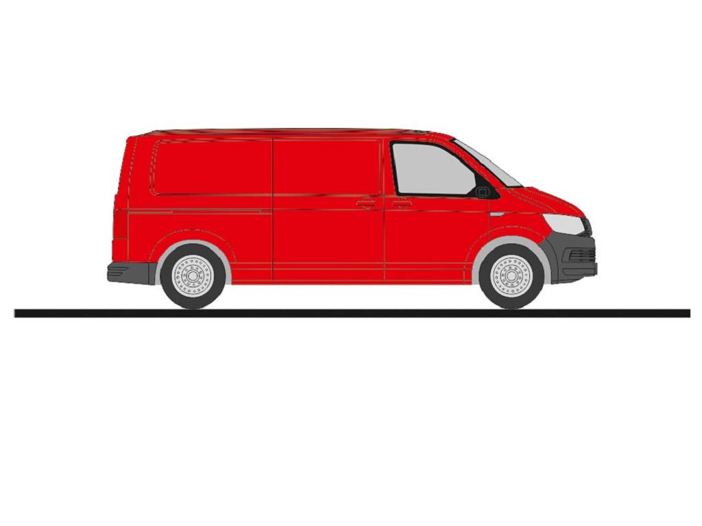 Rietze 11611 - Volkswagen T6 LR Box FD cherry red