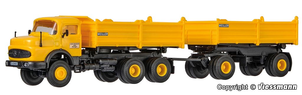 Kibri 14026 - H0 MB Round-Hood MEILLER Tipper Truck