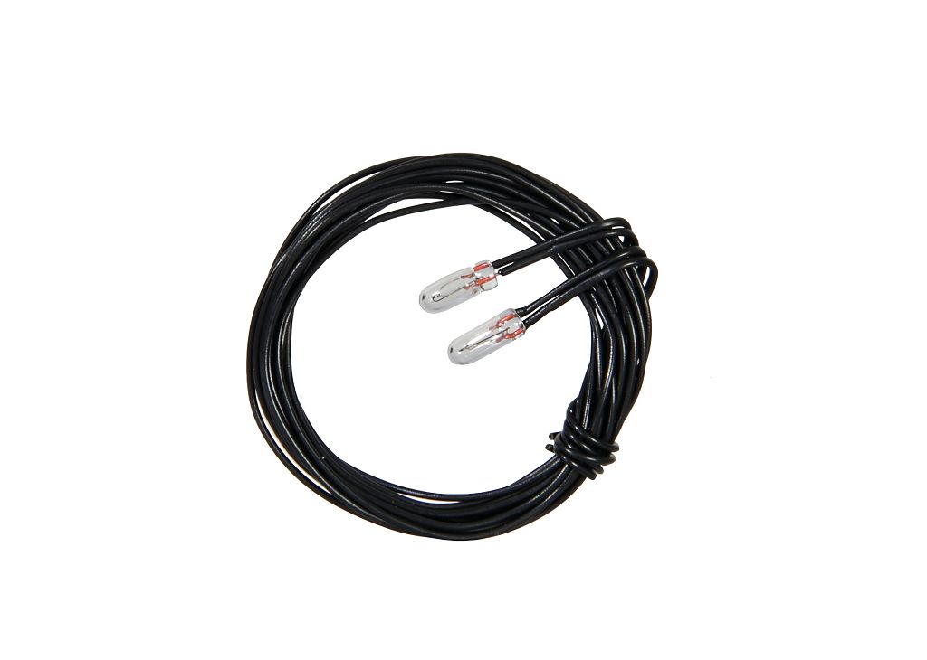 Viessmann 3503 - Clear incandescent bulbs T3/4, Ø 2.3 mm, 12 V, 50 mA, 2 cables, 2 pieces
