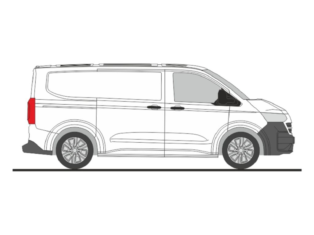 Rietze 11710 - Volkswagen Transporter T7 Panel Van KR FD clear white
