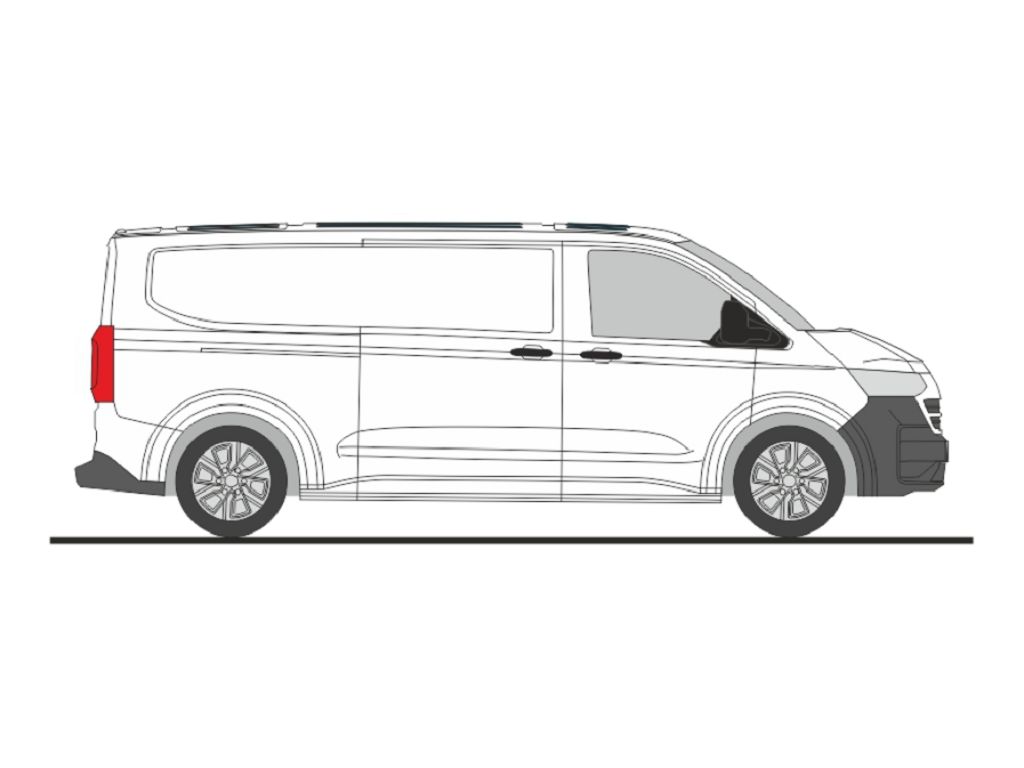 Rietze 11728 - Volkswagen e-Transporter T7 Panel Van LR FD clear white
