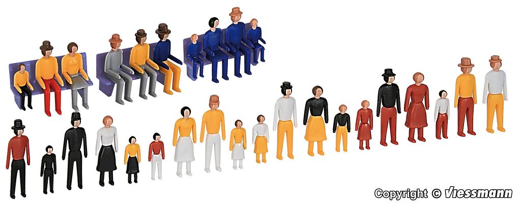 Kibri 38110 - H0 Decoration Set Figures Adults and Children **Discontinued**