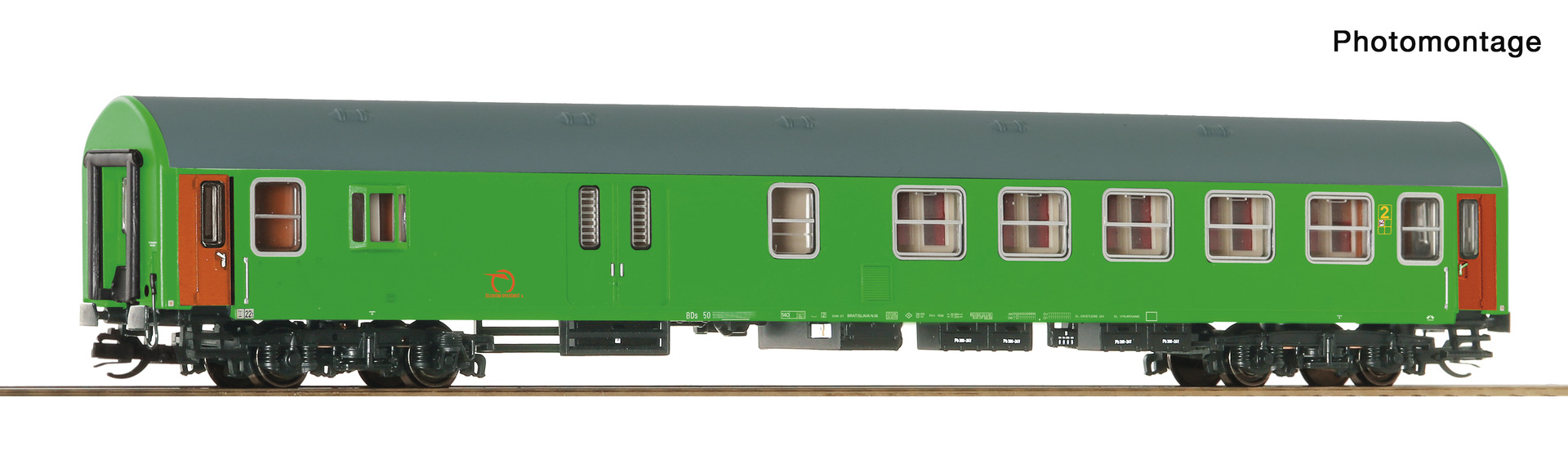 Roco 6280038 - 2nd class passenger car/luggage car