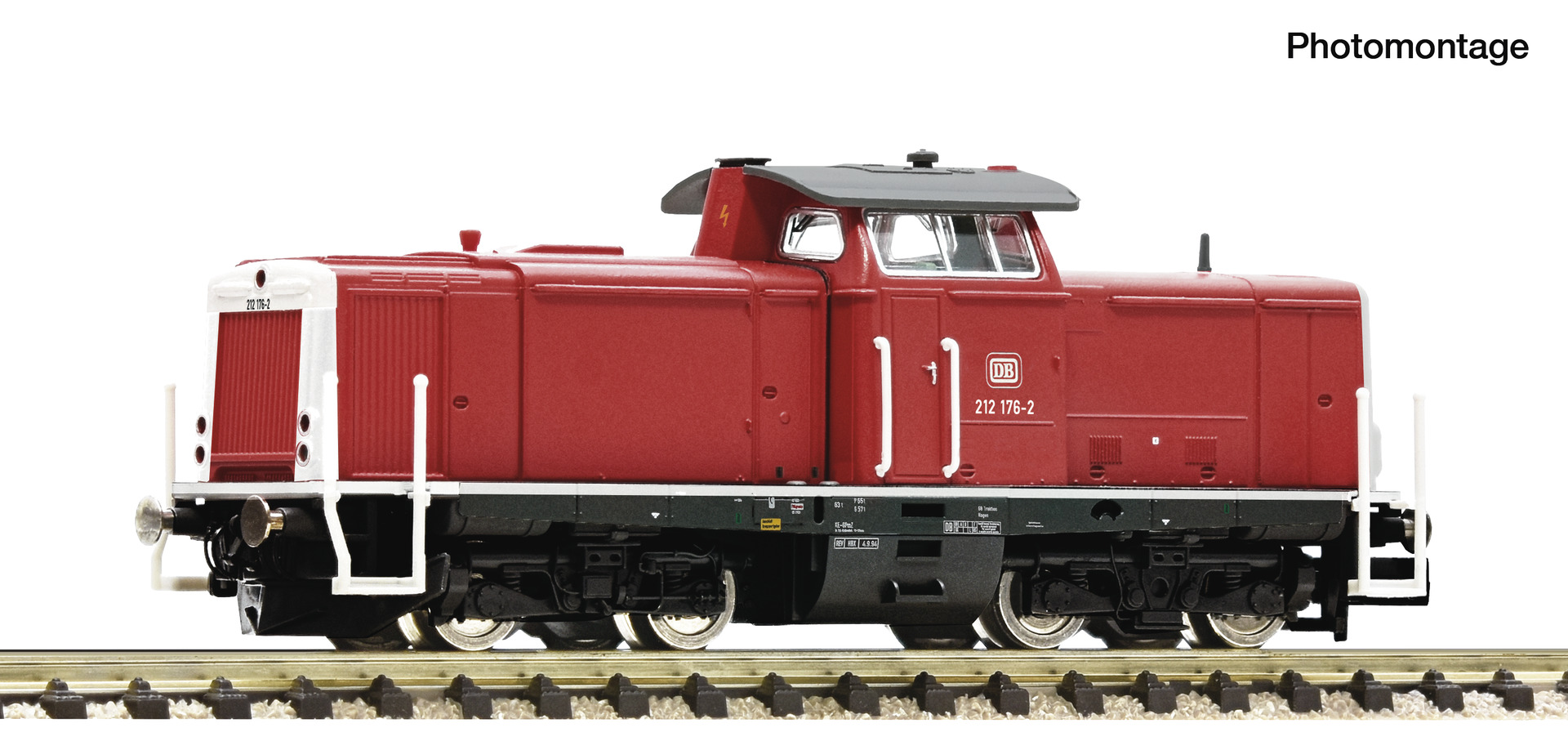 Fleischmann 7360041 - Diesel locomotive BR 212 DB orient red DC