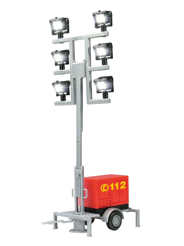 Viessmann 1344 - H0 Light-up giraffe fire engine on trailer with 6 white LEDs