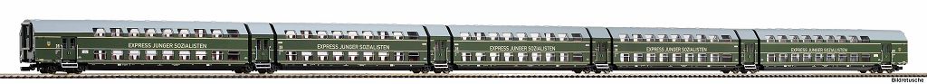 PIKO 53125 - Double-decker articulated train DGBe12 Express Young Socialists DR III