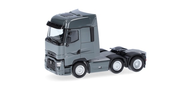 Herpa 315104-004 - Renault T Facelift tractor 3-axle (6x2), grey