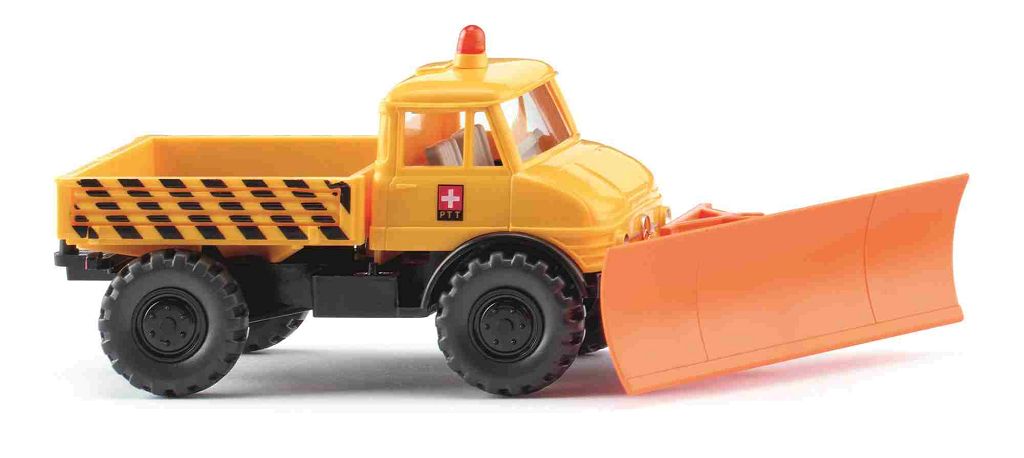 WIKING 037110 - Unimog U 406 with snow plow "PTT"
