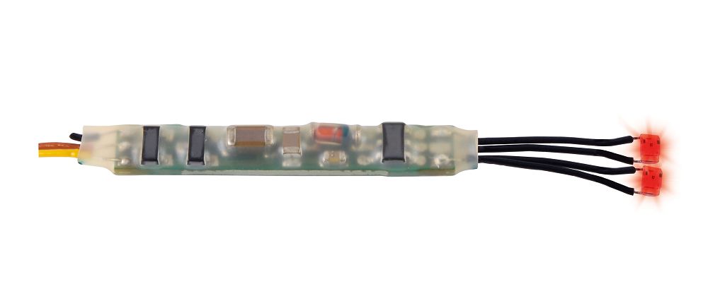 Viessmann 5272 - Mini red LED for fire simulation, 2 pieces with micro-flashing electronics