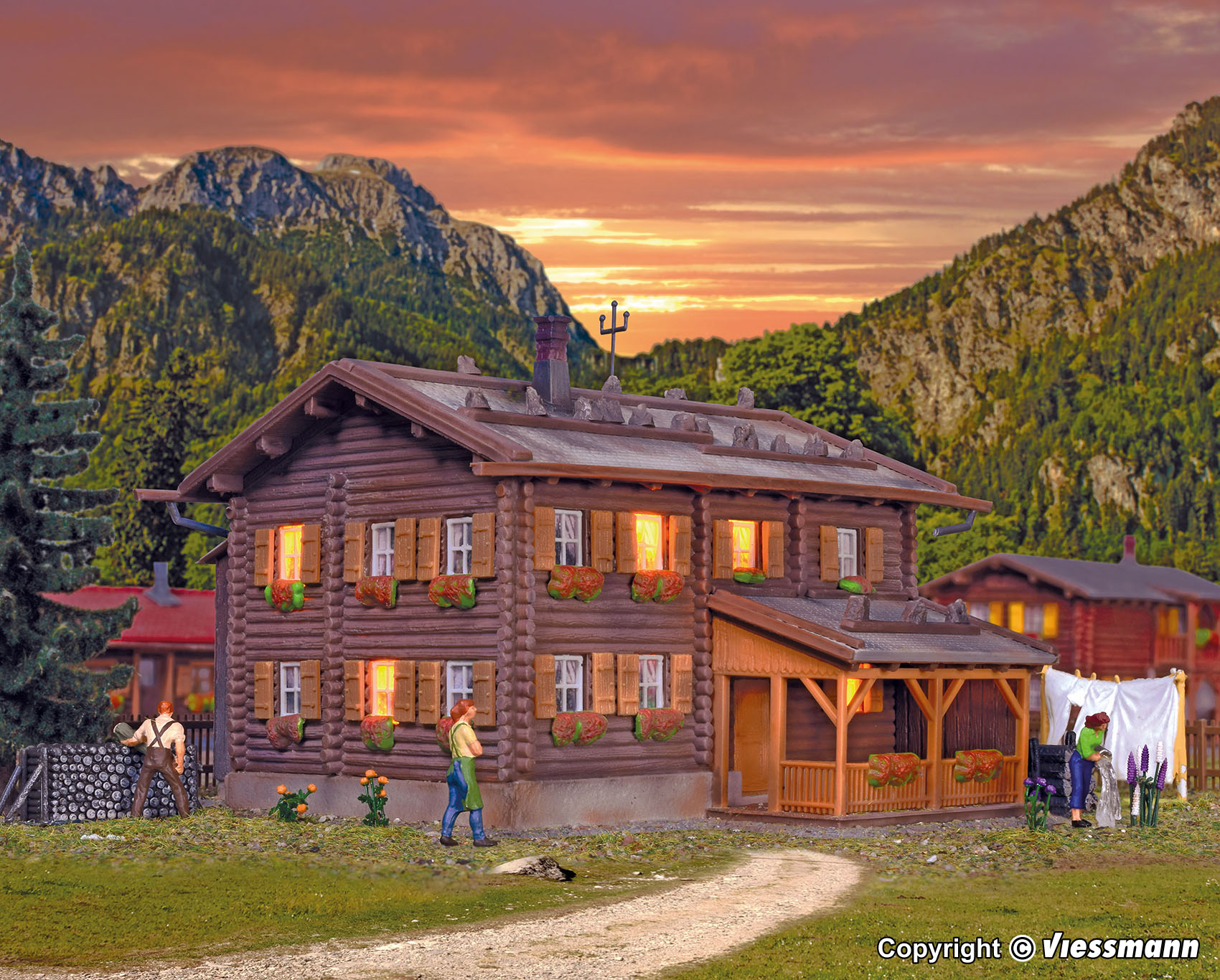 Kibri 38004 - H0 House Sonnenhalde incl. House Lighting Starter Set