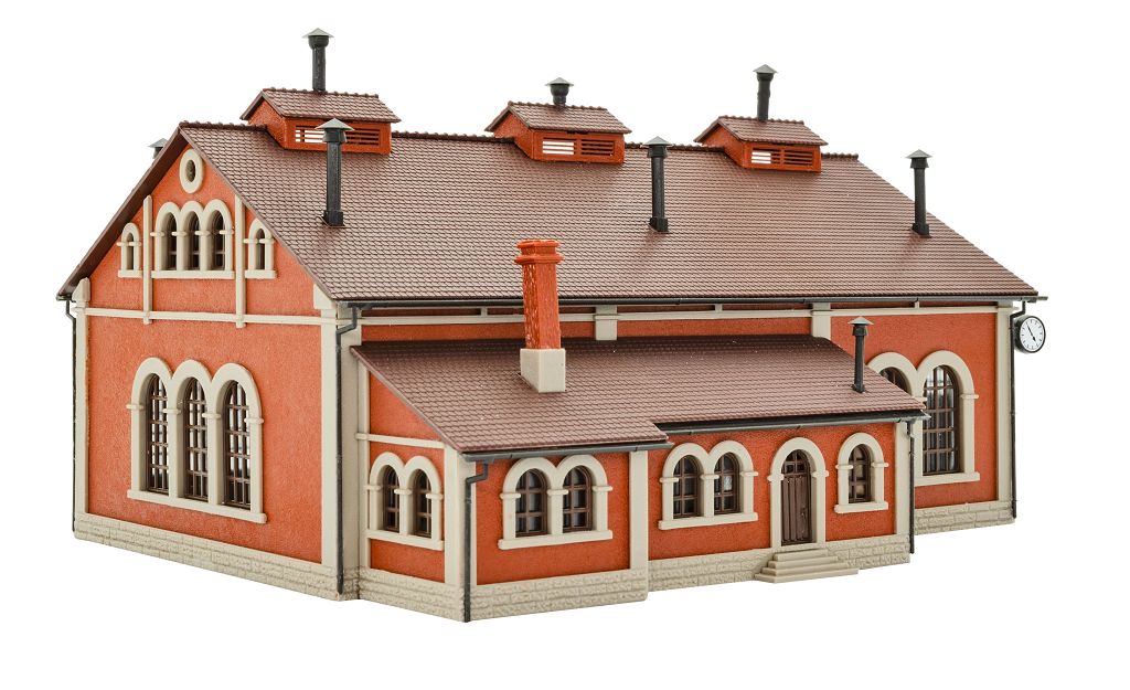 Vollmer 47609 - N locomotive shed, three-stall