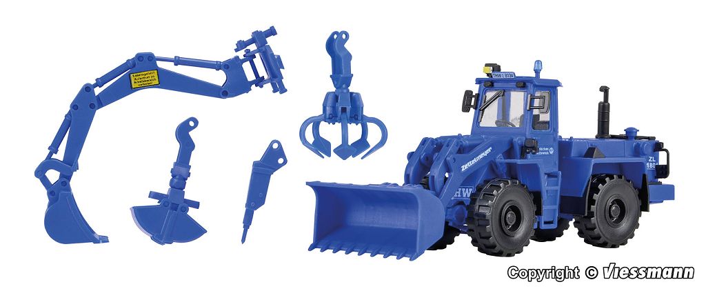 Kibri 18455 - H0 THW ZETTELMEYER Wheel Loader ZL1801 with illuminated work light - replaces 48455