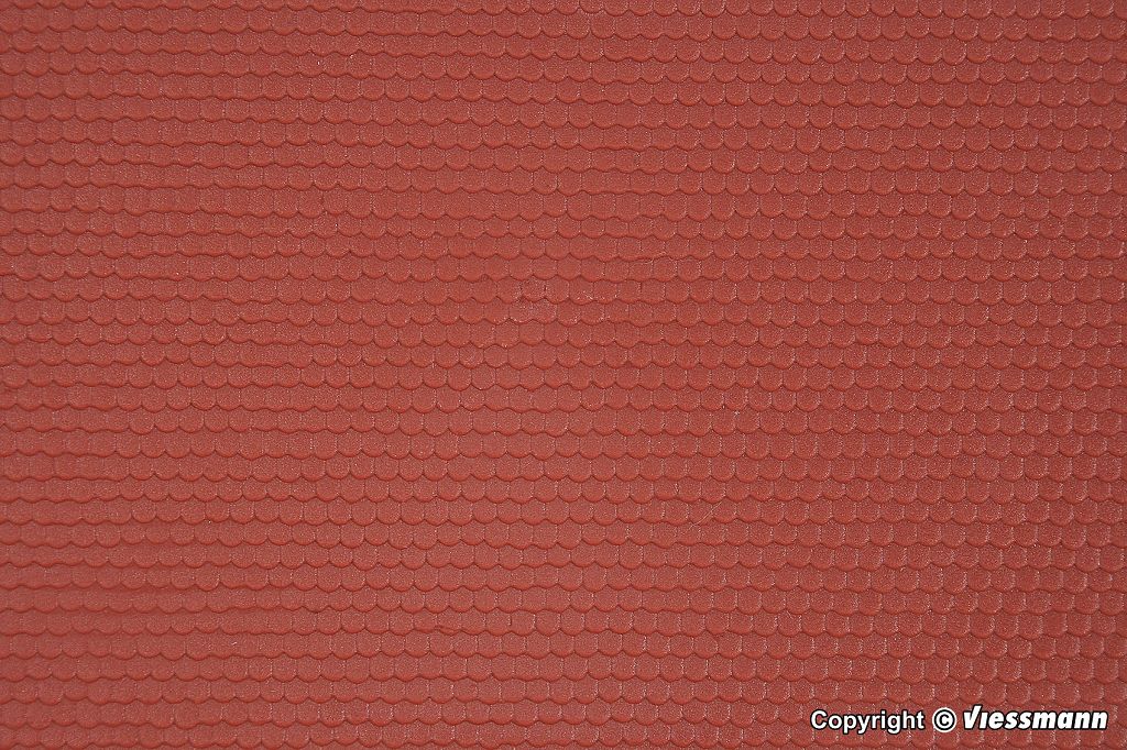 Kibri 34140 - H0 plain tile roof panel with ridge tiles, L approx. 20 x W 12 cm