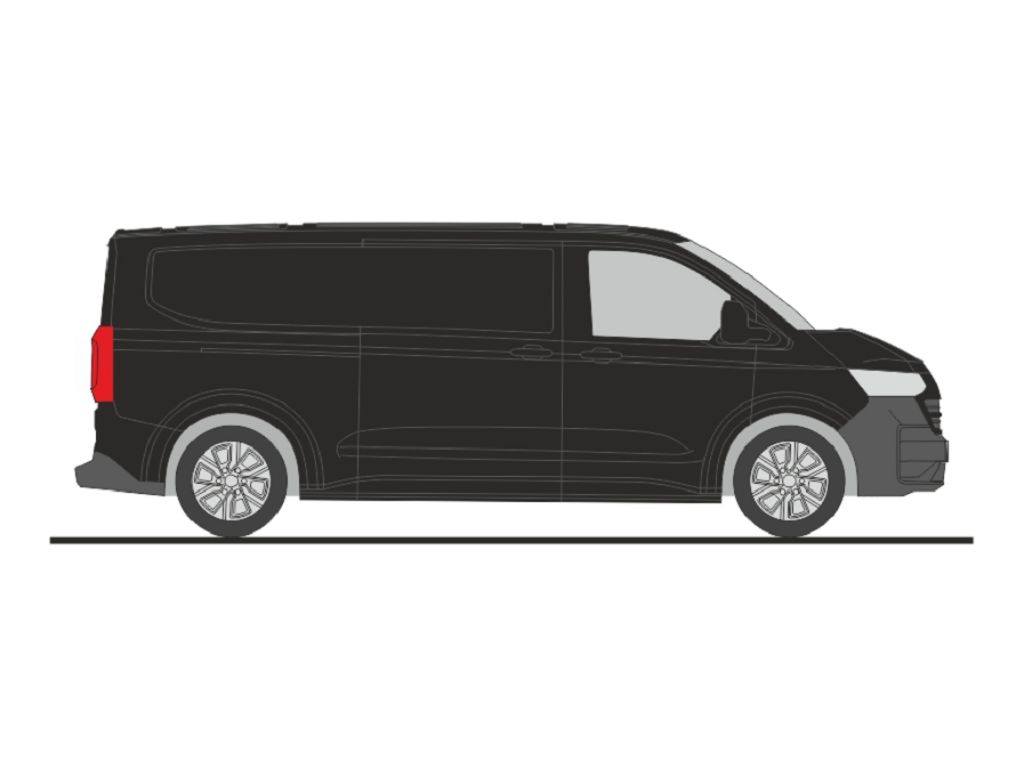 Rietze 11730 - Volkswagen e-Transporter T7 Kasten LR FD mid night black metallic