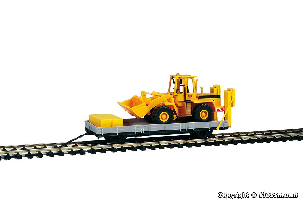 Kibri 16308 - H0 ROBEL trailer 55.54 with construction equipment