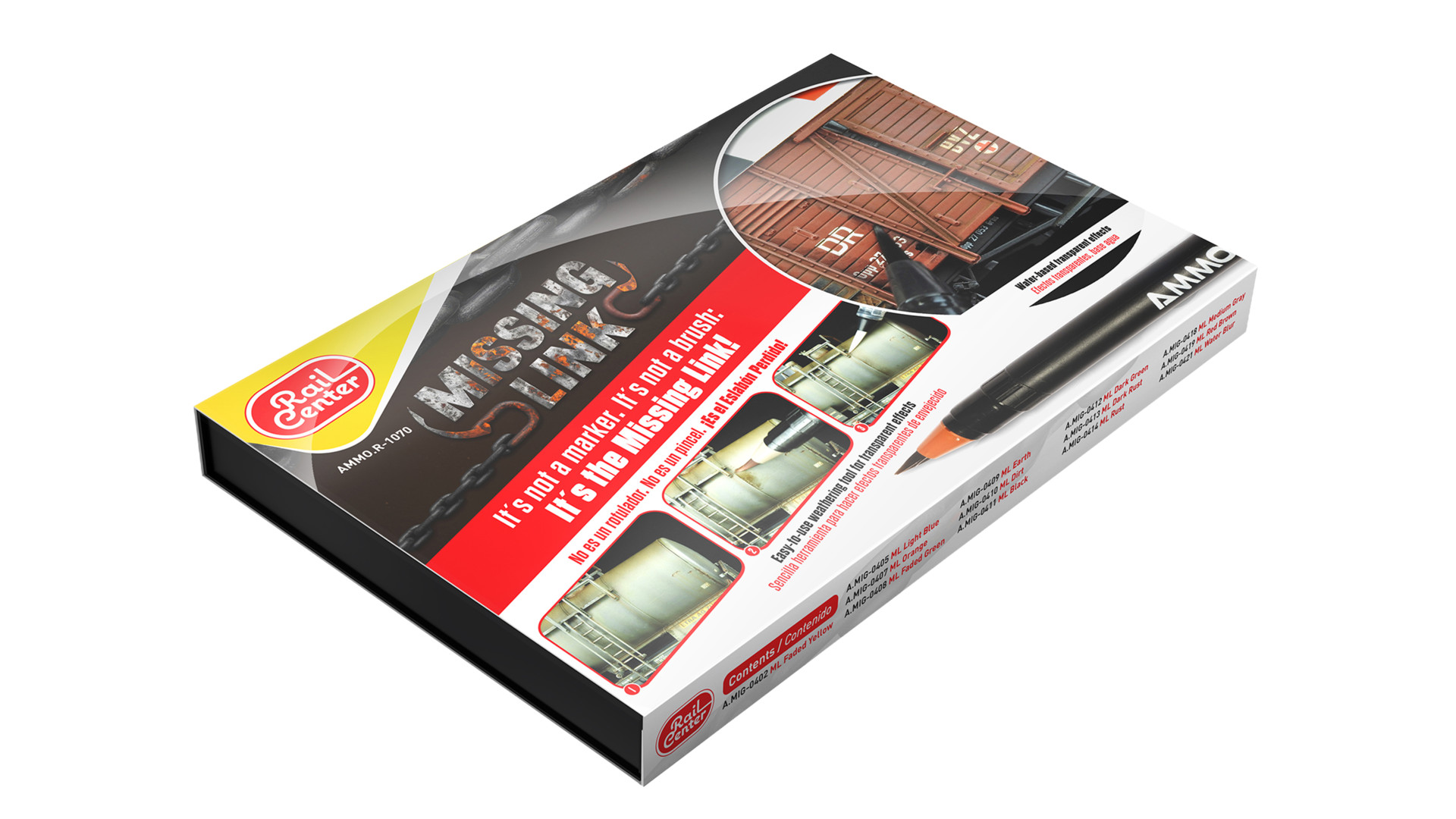 AMMO AMMO.R-1070 - Missing Link, Aging Brush Marker Set