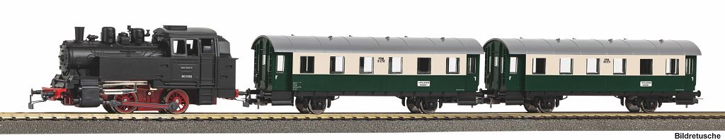 PIKO 57035 - S-Set steam locomotive BR 80 VSM + two passenger cars. NS VI A-Track & B