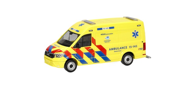 Herpa 098694 - MAN TGE Box HD "Ambulance 15-143" (Netherlands)