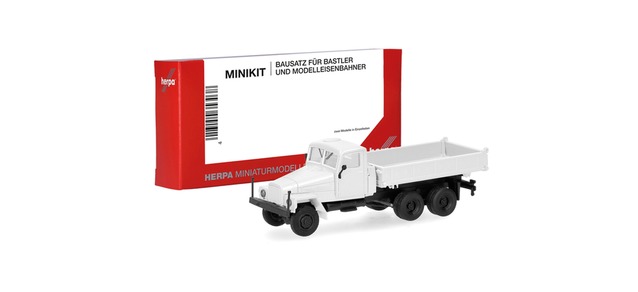 Herpa 014182 - MiniKit IFA G5 Three-Way Tipper Truck, 3-axle, white