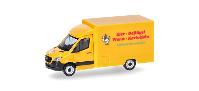Herpa 098656 - Mercedes-Benz Sprinter 18 Food Truck "Eggs Poultry Sausage Potatoes"